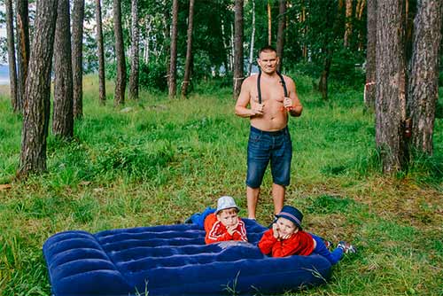 Air mattress for camping trips